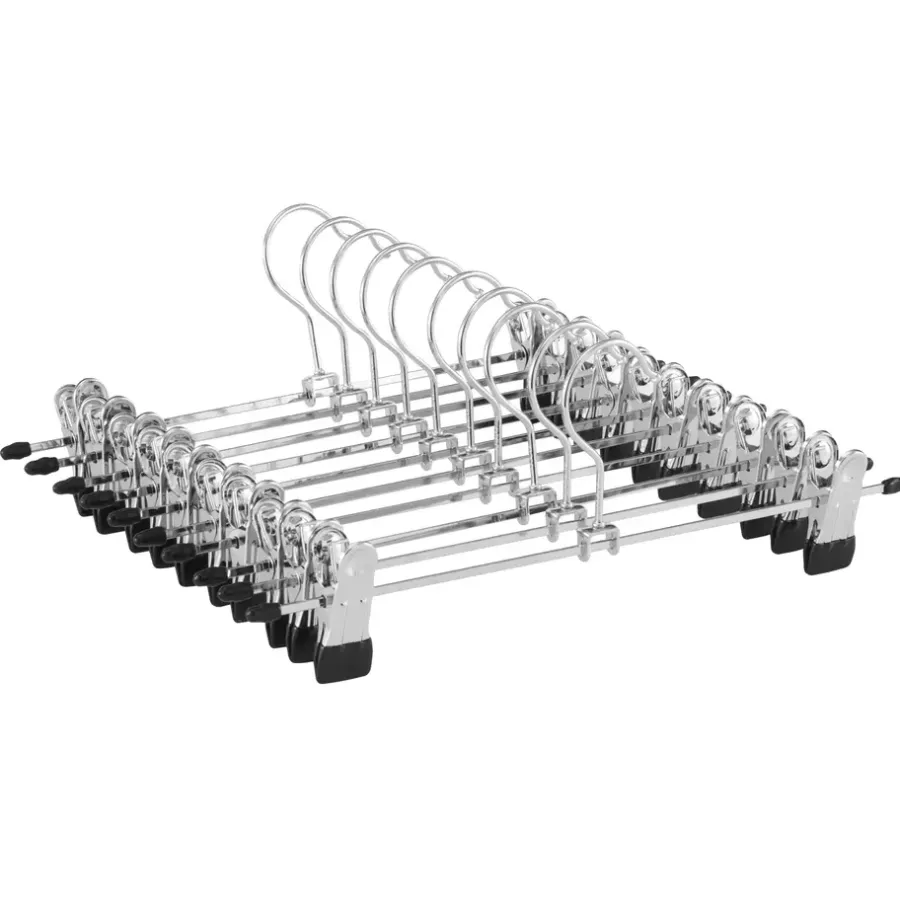 ACAZA Antislip kledinghangers - 40 cm lang - 20 stuks - zilvergrijs