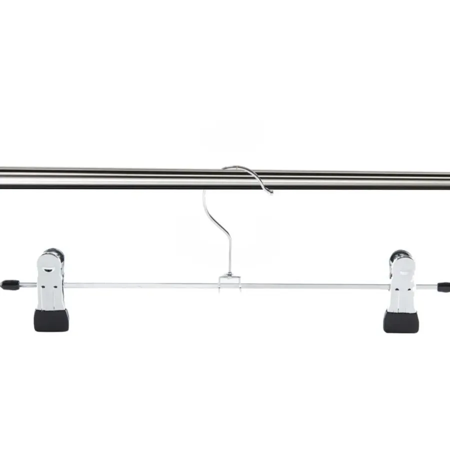 ACAZA Antislip kledinghangers - 40 cm lang - 20 stuks - zilvergrijs