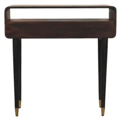 Artisan Furniture Apollo Loop Console, 2 Lades en Open Gleuf, Donkerbruin