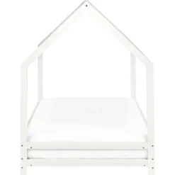 1-Persoons Bedden-Beliani APPY - Kinderbed - Wit - 90 x 200 cm - Dennenhout