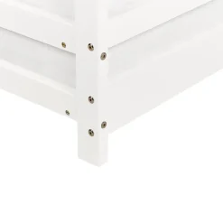 1-Persoons Bedden-Beliani APPY - Kinderbed - Wit - 90 x 200 cm - Dennenhout