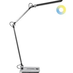 Leen Bakker AQUILA - Bureaulamp LED - Zilver - Synthetisch materiaal