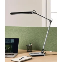 Leen Bakker AQUILA - Bureaulamp LED - Zilver - Synthetisch materiaal
