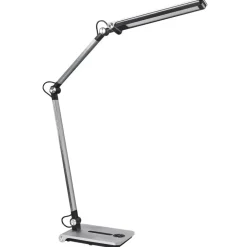 Leen Bakker AQUILA - Bureaulamp LED - Zilver - Synthetisch materiaal