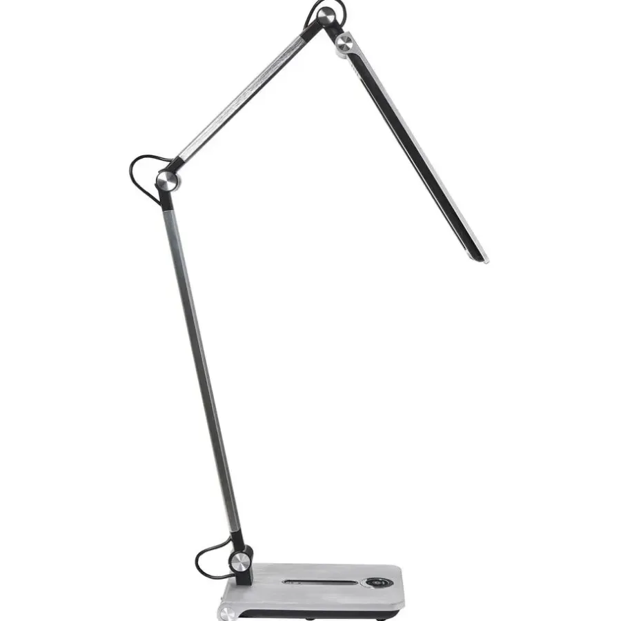 Leen Bakker AQUILA - Bureaulamp LED - Zilver - Synthetisch materiaal