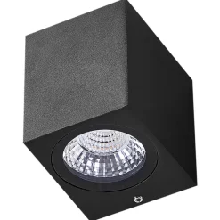 Buitenverlichting|Wandlampen-Beliani ARANSAS - Wandlamp set van 2 - Zwart - Aluminium