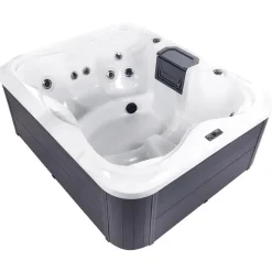 Zwembaden En Accessoires-Beliani ARCELIA - Whirlpool buitenbad - Wit - 215 x 180 cm - Acryl