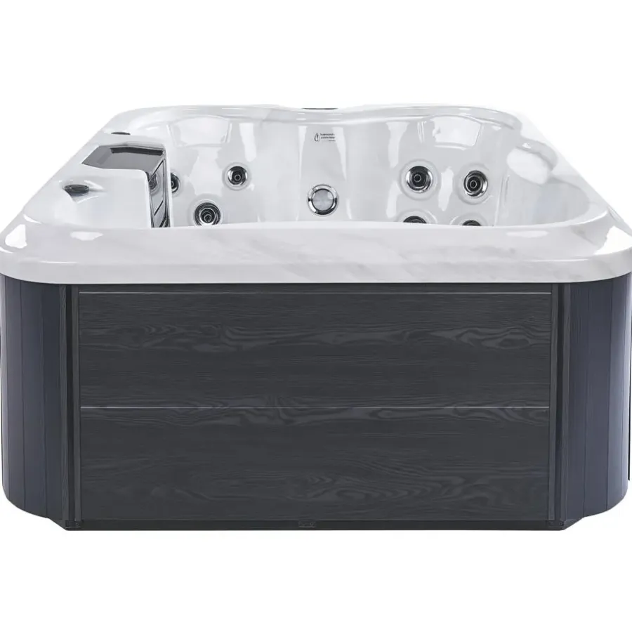 Zwembaden En Accessoires-Beliani ARCELIA - Whirlpool buitenbad - Wit - 215 x 180 cm - Acryl