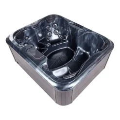 Beliani ARCELIA - Whirlpool buitenbad - Grijs - 215 x 180 cm - Acryl