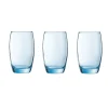 Waterglazen-Arcoroc Drinkglazen - 6x stuks - transparant blauw - 350 ml
