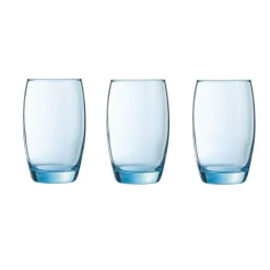 Waterglazen-Arcoroc Drinkglazen - 6x stuks - transparant blauw - 350 ml