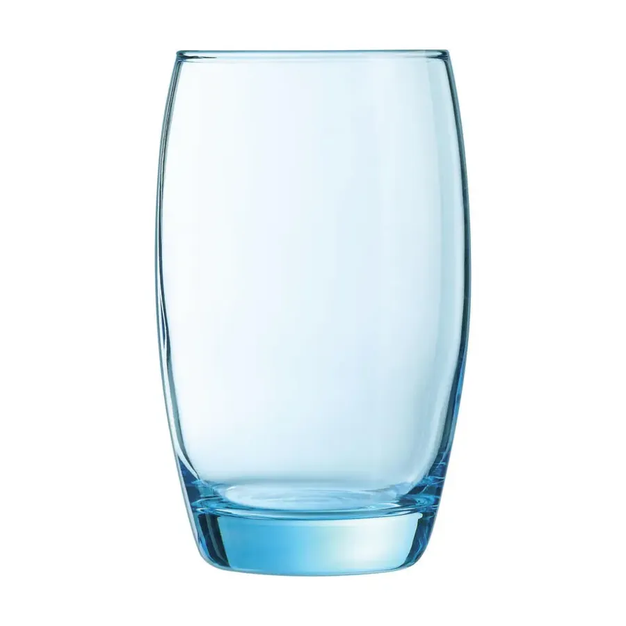 Waterglazen-Arcoroc Drinkglazen - 6x stuks - transparant blauw - 350 ml
