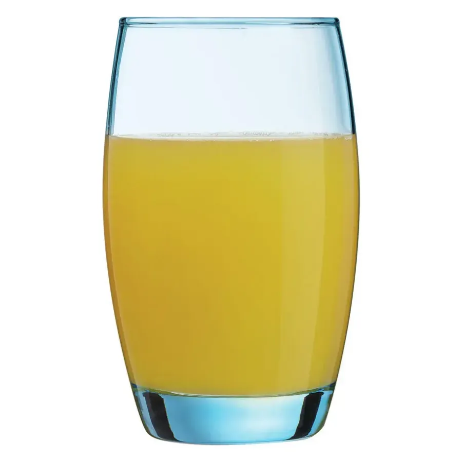Waterglazen-Arcoroc Drinkglazen - 6x stuks - transparant blauw - 350 ml