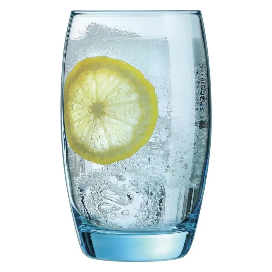 Waterglazen-Arcoroc Drinkglazen - 6x stuks - transparant blauw - 350 ml
