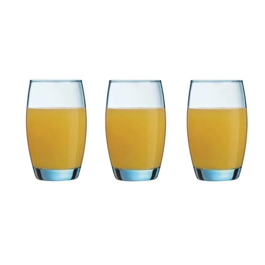 Waterglazen-Arcoroc Drinkglazen - 6x stuks - transparant blauw - 350 ml