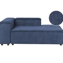 Leen Bakker ARDAL - Chaise longue - Donkerblauw - Linkszijdig - Corduroy