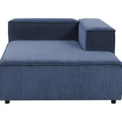 Leen Bakker ARDAL - Chaise longue - Donkerblauw - Linkszijdig - Corduroy