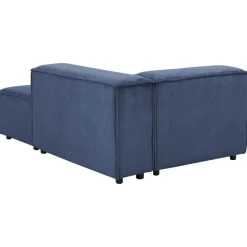 Leen Bakker ARDAL - Chaise longue - Donkerblauw - Linkszijdig - Corduroy