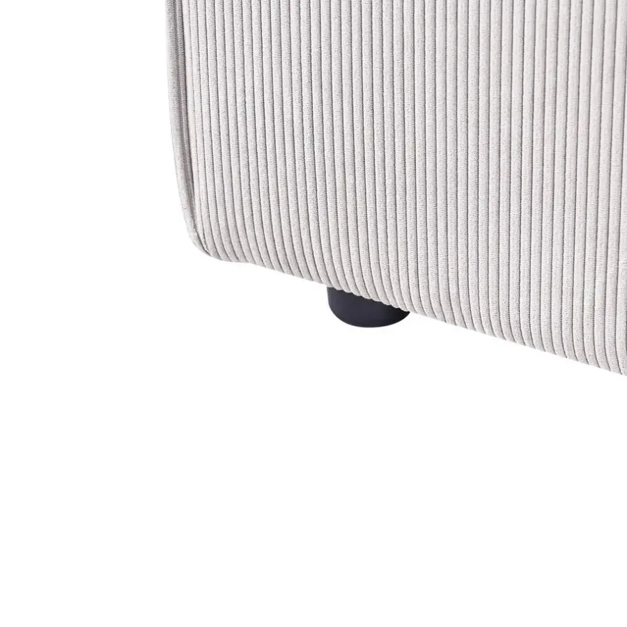 Leen Bakker ARDAL - Chaise longue - Off-white - Linkszijdig - Corduroy
