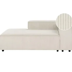 Leen Bakker ARDAL - Chaise longue - Off-white - Rechtszijdig - Corduroy