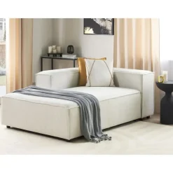 Leen Bakker ARDAL - Chaise longue - Off-white - Rechtszijdig - Corduroy