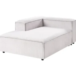 Leen Bakker ARDAL - Chaise longue - Off-white - Rechtszijdig - Corduroy