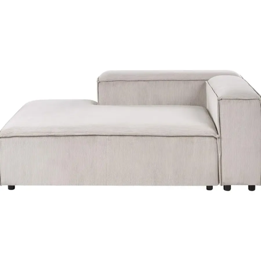 Loveseats-Leen Bakker ARDAL - Chaise longue - Taupe - Rechtszijdig - Corduroy