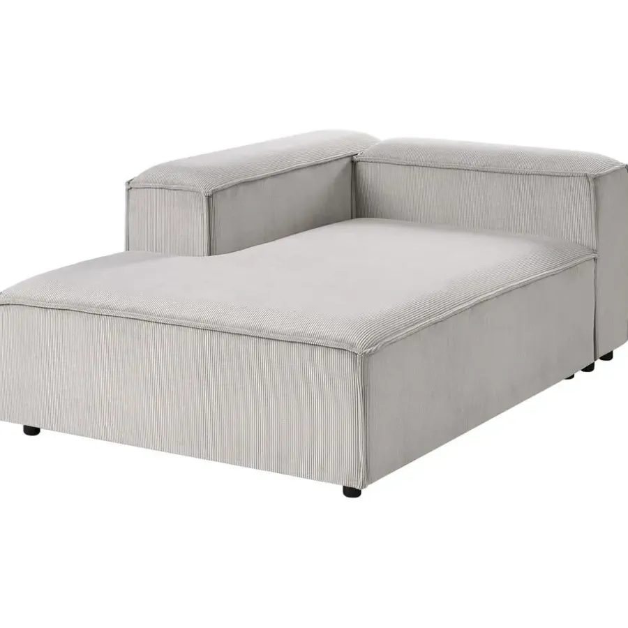Loveseats-Leen Bakker ARDAL - Chaise longue - Taupe - Rechtszijdig - Corduroy