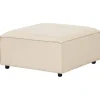 Hockers En Voetenbanken-Leen Bakker ARDAL - Ottomaan - Beige - Polyester