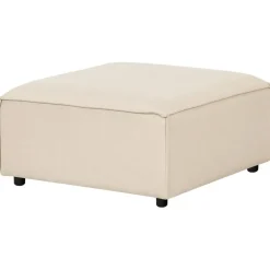 Hockers En Voetenbanken-Leen Bakker ARDAL - Ottomaan - Beige - Polyester