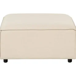 Hockers En Voetenbanken-Leen Bakker ARDAL - Ottomaan - Beige - Polyester