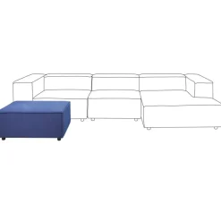 Hockers En Voetenbanken-Leen Bakker ARDAL - Ottomaan - Donkerblauw - Corduroy