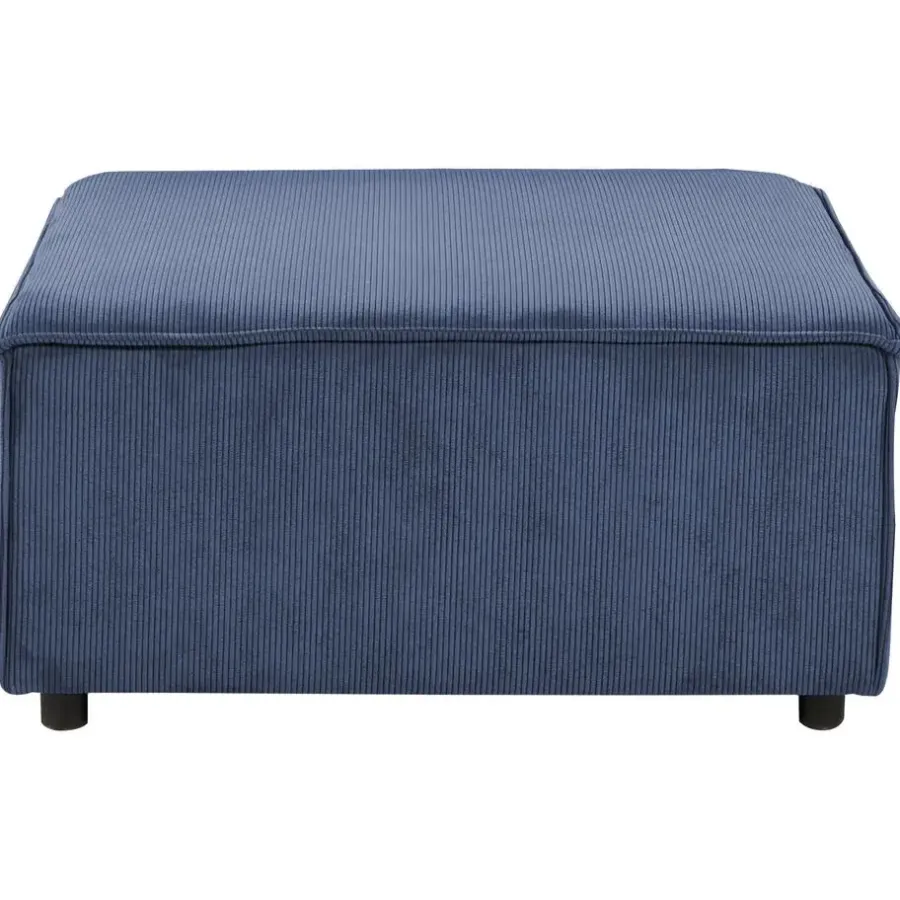 Hockers En Voetenbanken-Leen Bakker ARDAL - Ottomaan - Donkerblauw - Corduroy