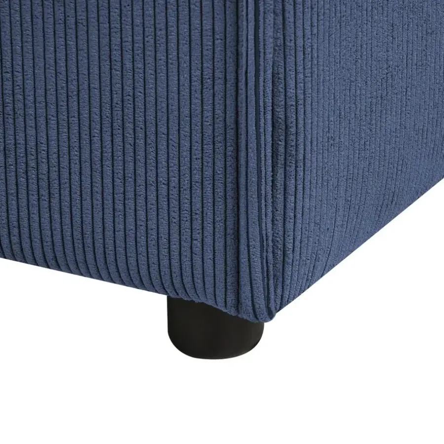 Hockers En Voetenbanken-Leen Bakker ARDAL - Ottomaan - Donkerblauw - Corduroy