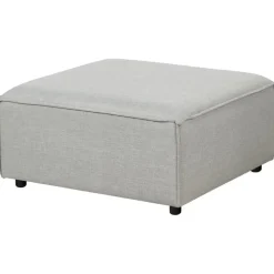 Leen Bakker ARDAL - Ottomaan - Lichtgrijs - Polyester