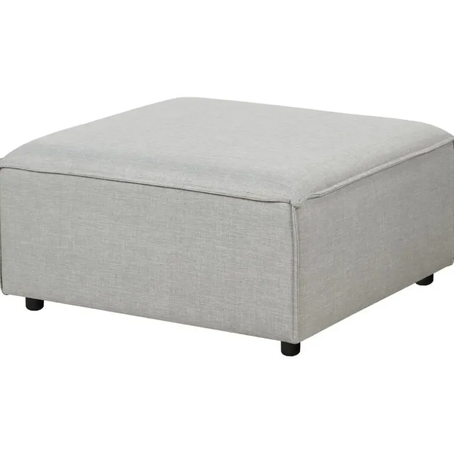 Leen Bakker ARDAL - Ottomaan - Lichtgrijs - Polyester