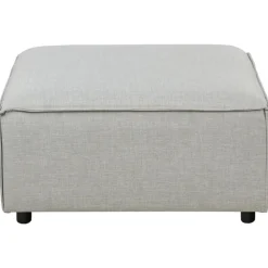 Leen Bakker ARDAL - Ottomaan - Lichtgrijs - Polyester