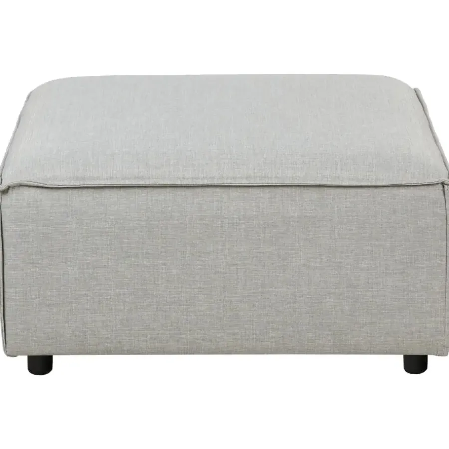 Leen Bakker ARDAL - Ottomaan - Lichtgrijs - Polyester