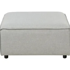 Leen Bakker ARDAL - Ottomaan - Lichtgrijs - Polyester