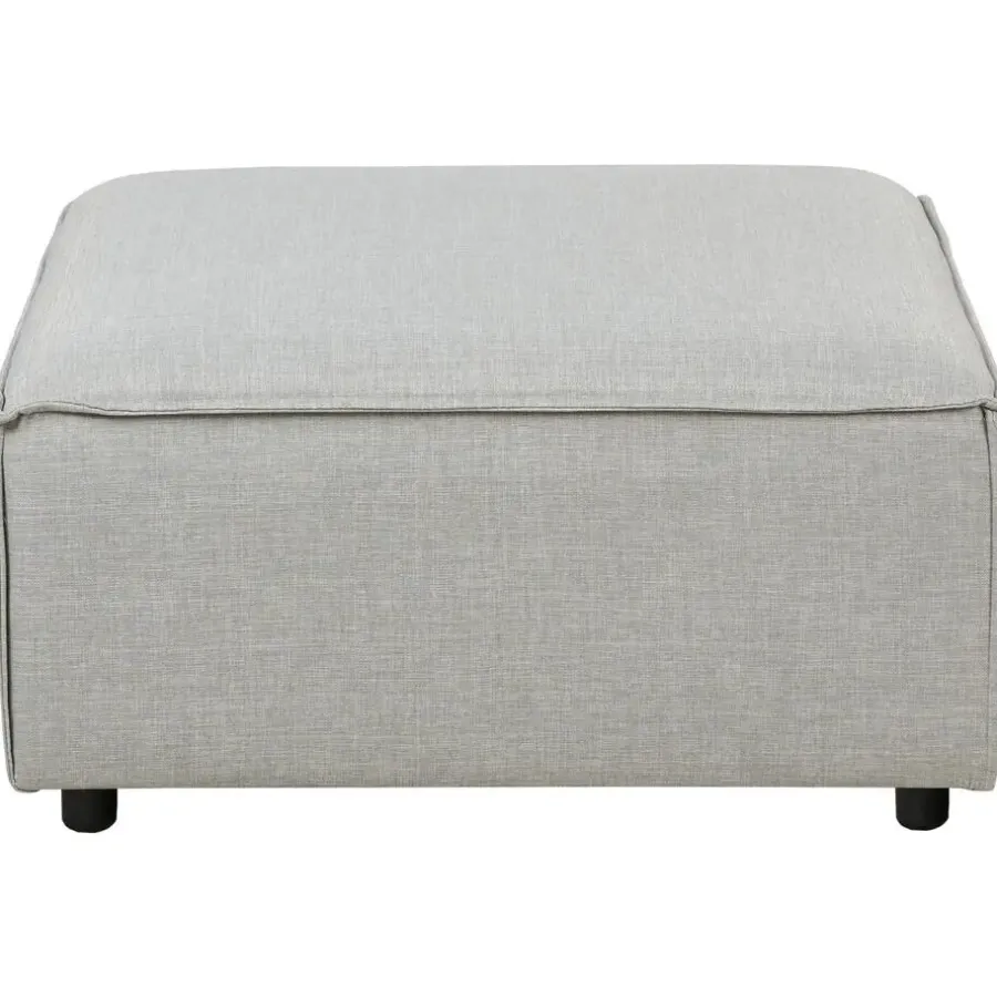 Leen Bakker ARDAL - Ottomaan - Lichtgrijs - Polyester