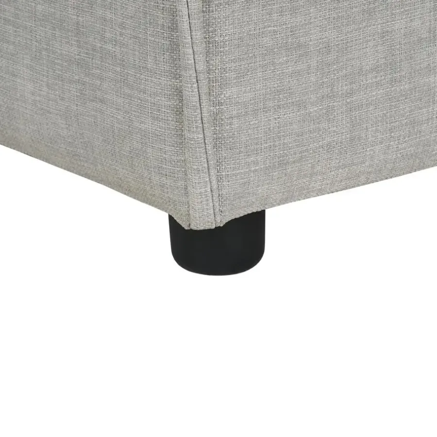 Leen Bakker ARDAL - Ottomaan - Lichtgrijs - Polyester