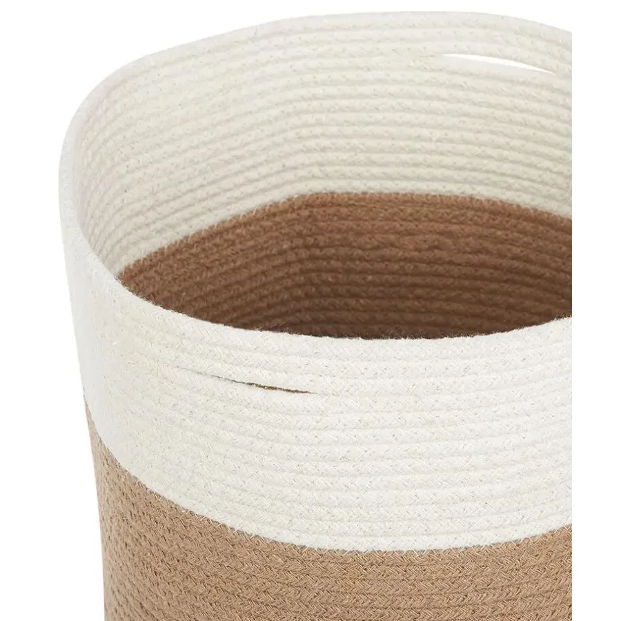Beliani ARDESEN - Mand set van 2 - Beige - Katoen