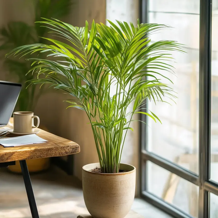 Plant in a Box Areca goudpalm - Set van 2 - Dypsis lutescens - Hoogte 100-120cm - ⌀21cm