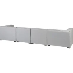 Beliani AREZZO - Tuinbank voor 4 - Lichtgrijs - Polyester