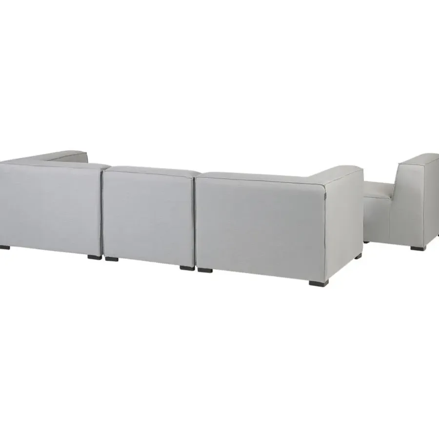 Beliani AREZZO - Tuinbank voor 4 - Lichtgrijs - Polyester
