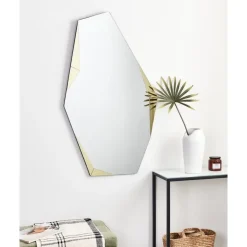Spiegels-Leen Bakker ARGUEL - Wandspiegel - Goud - 68 x 120 cm - Glas