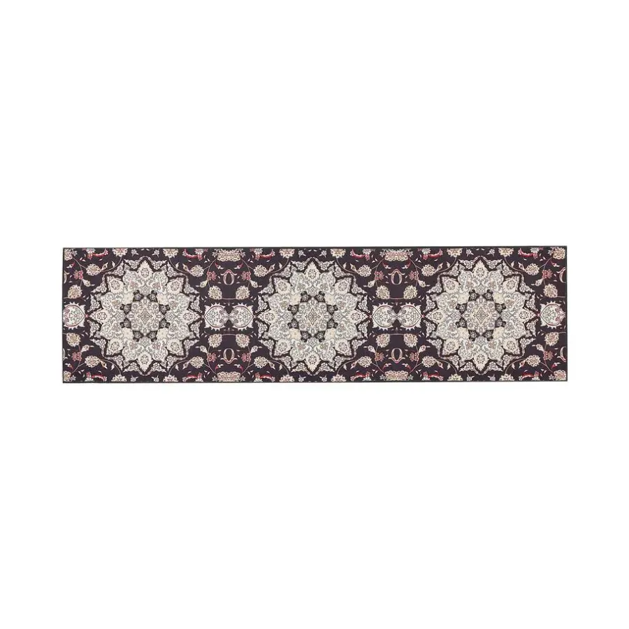 Tapijtlopers En Keukenlopers-Beliani ARITAS - Loper tapijt - Zwart/Beige - 80 x 300 cm - Polyester