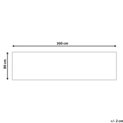 Tapijtlopers En Keukenlopers-Beliani ARITAS - Loper tapijt - Zwart/Beige - 80 x 300 cm - Polyester