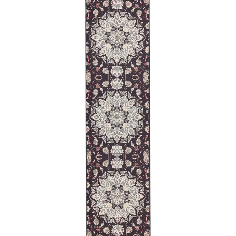 Tapijtlopers En Keukenlopers-Beliani ARITAS - Loper tapijt - Zwart/Beige - 80 x 300 cm - Polyester