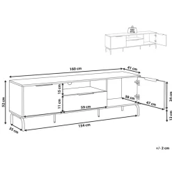 Tv Meubels-Beliani ARKLEY - TV-meubel - Zwart - Vezelplaat